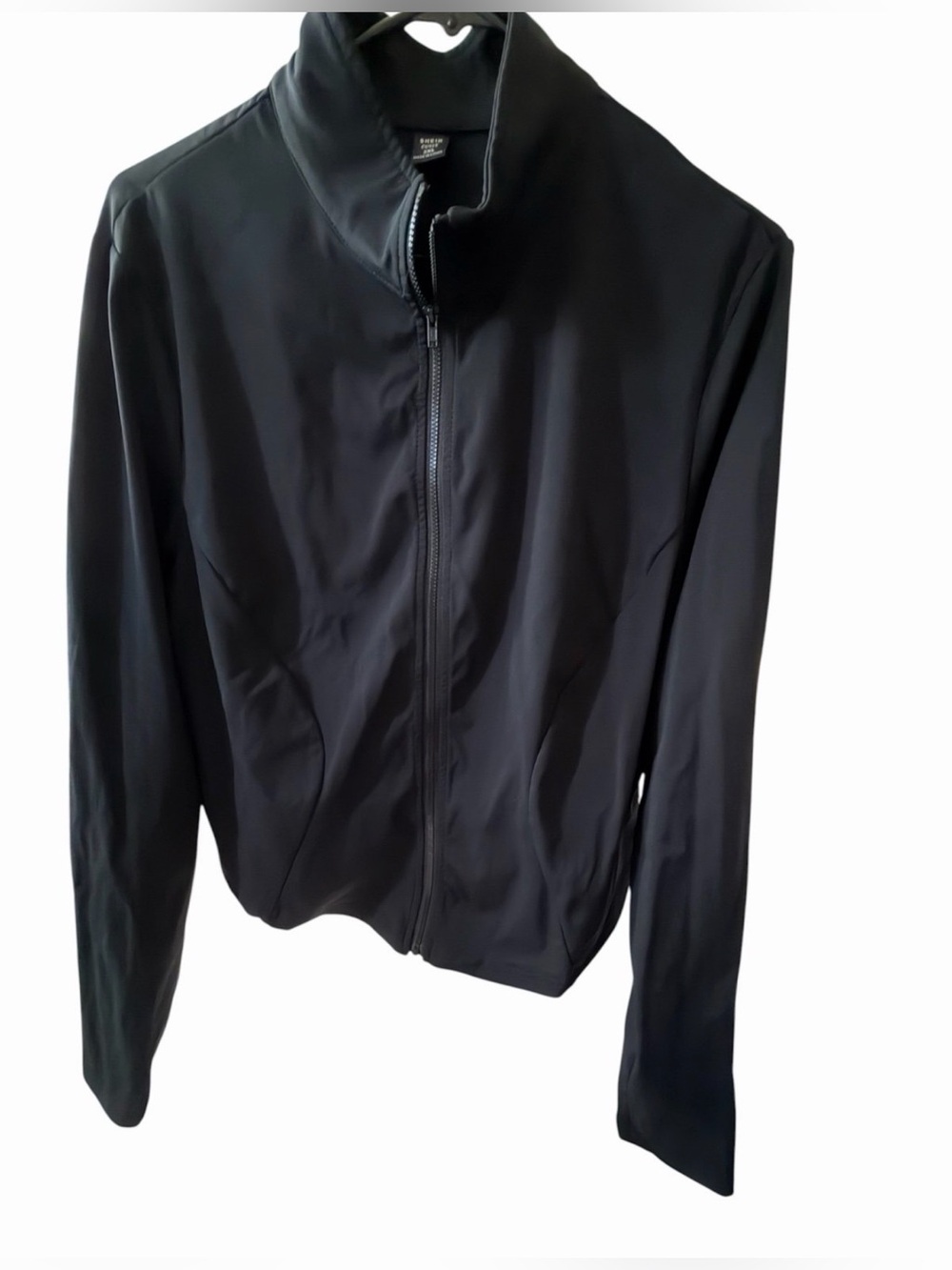 SHEIN Black Lightweight Zip-Up Jacket